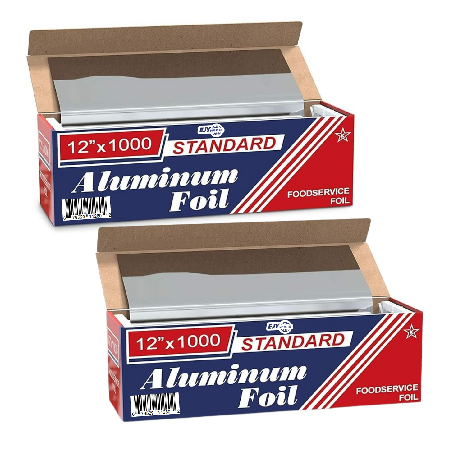 EJY IMPORT Standard Premium Aluminum Foil 12” x 1000'