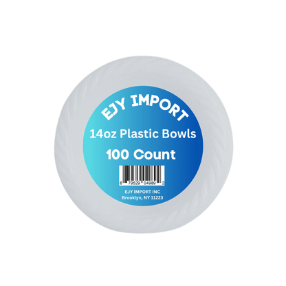 EJY IMPORT White Plastic Bowls