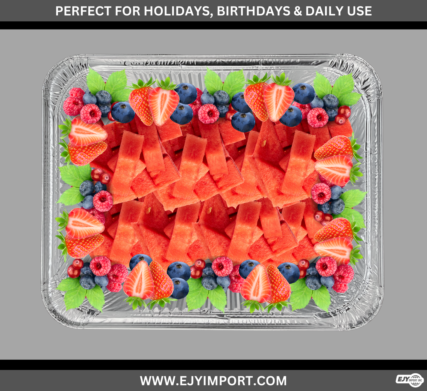 EJY IMPORT Half Size Deep Aluminum Rectangular Pans