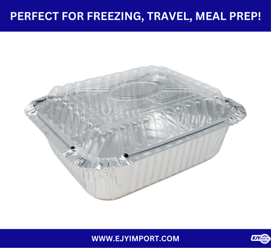 EJY IMPORT 1 LB Aluminum Pans with Lids