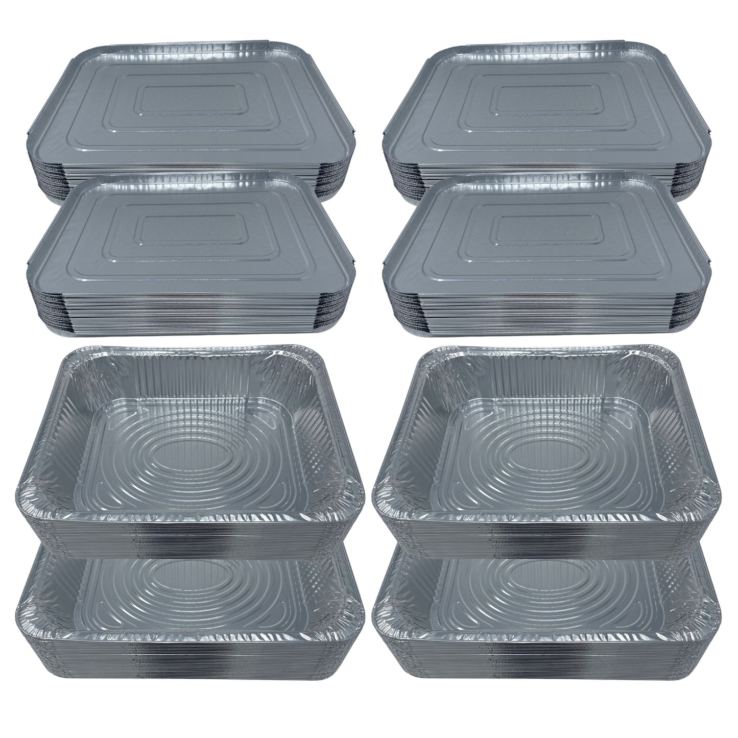 EJY IMPORT Half Size Aluminum Rectangular Pans