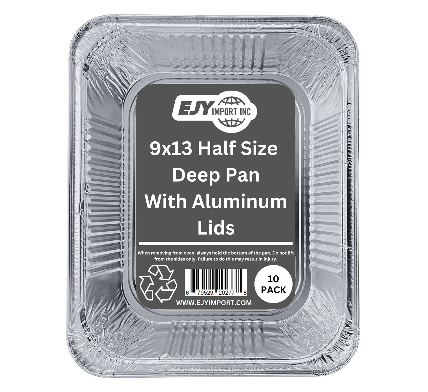 EJY IMPORT Half Size Deep Aluminum Rectangular Pans